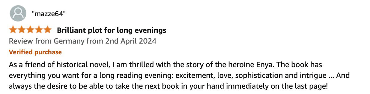 Amazon reader review 3 of The Highlanderess