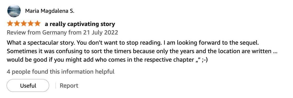 Amazon reader review 33 of The Highlanderess