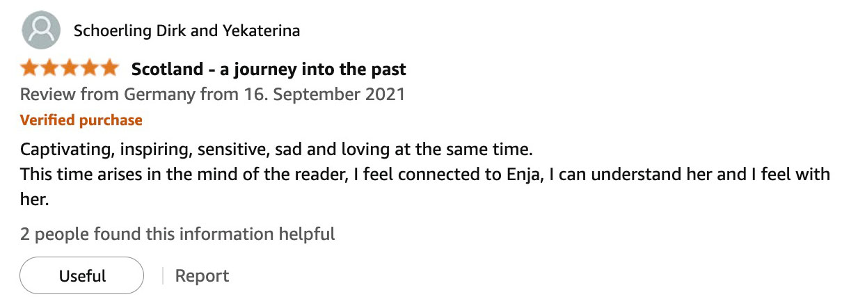 Amazon reader review 36 of The Highlanderess