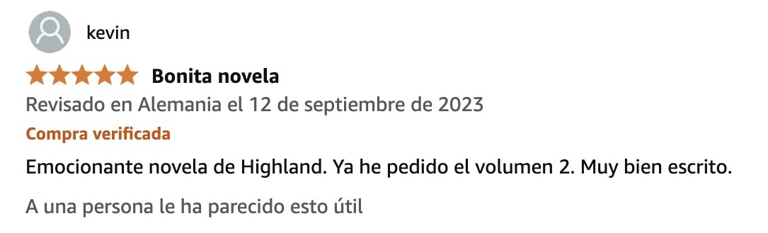 Reseña 2 de lectores de La Highlanderess