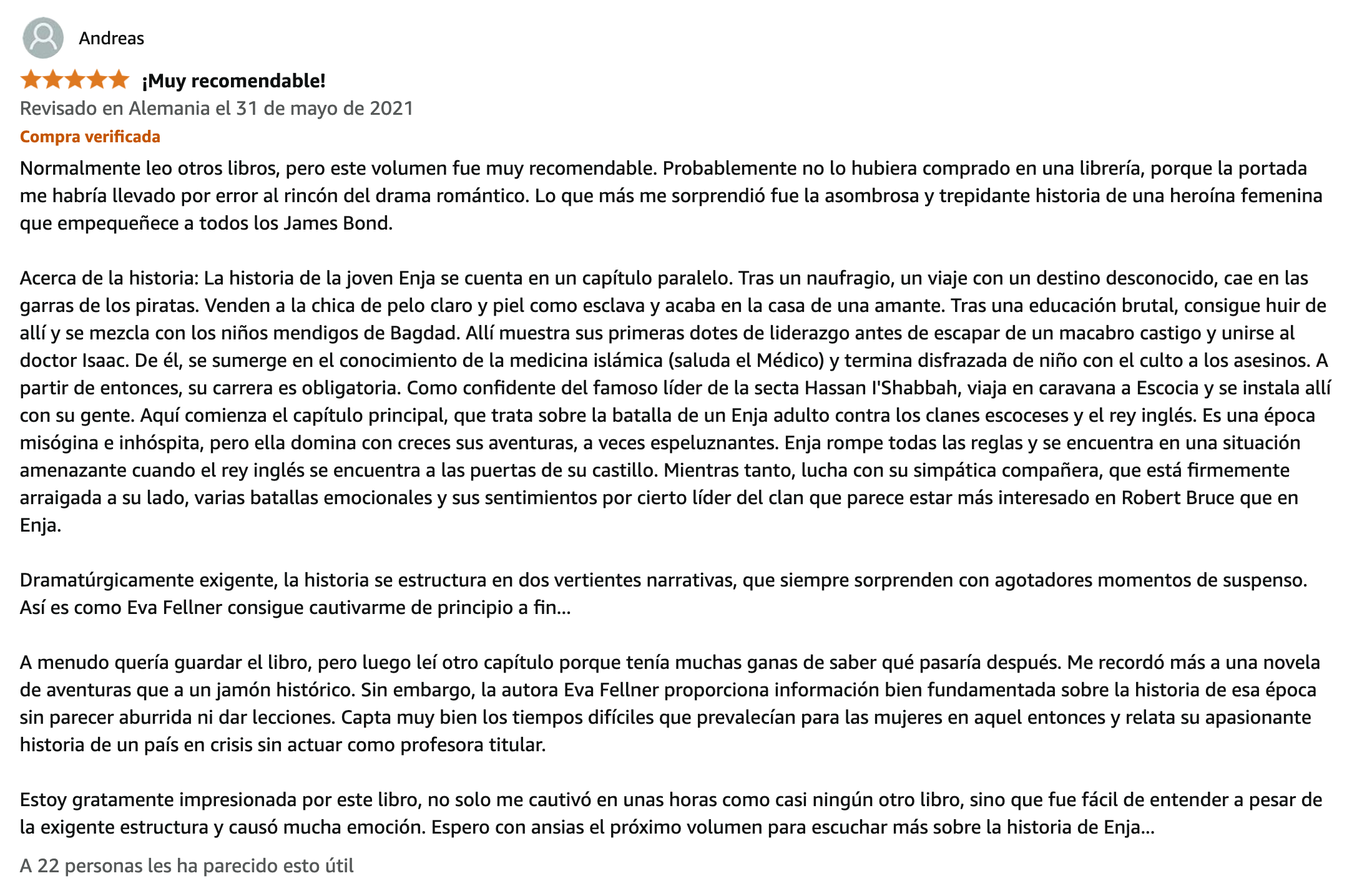 Reseña 4 de lectores de La Highlanderess