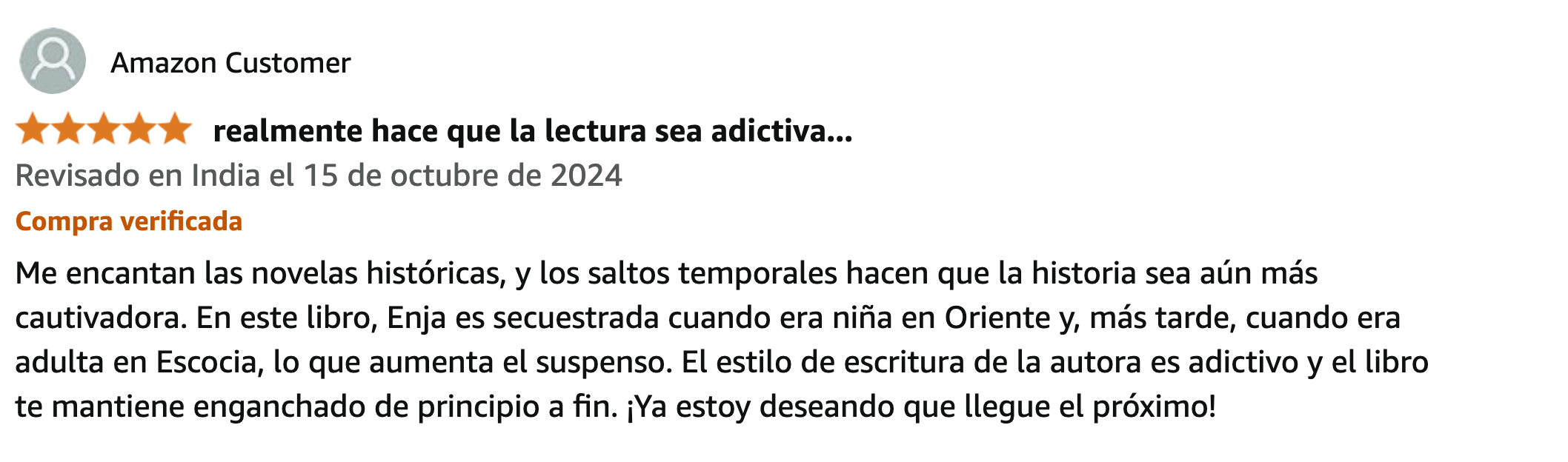Reseña 11 de lectores de La Highlanderess