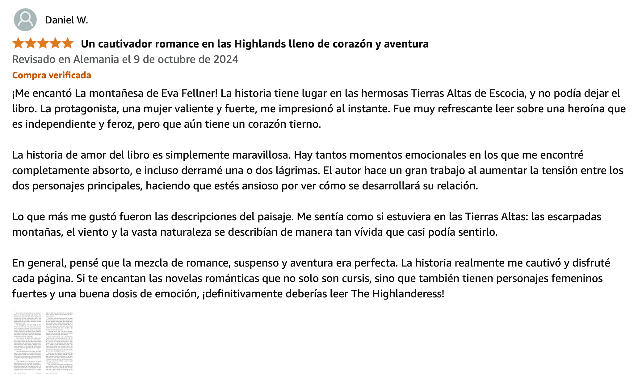 Reseña 20 de lectores de La Highlanderess