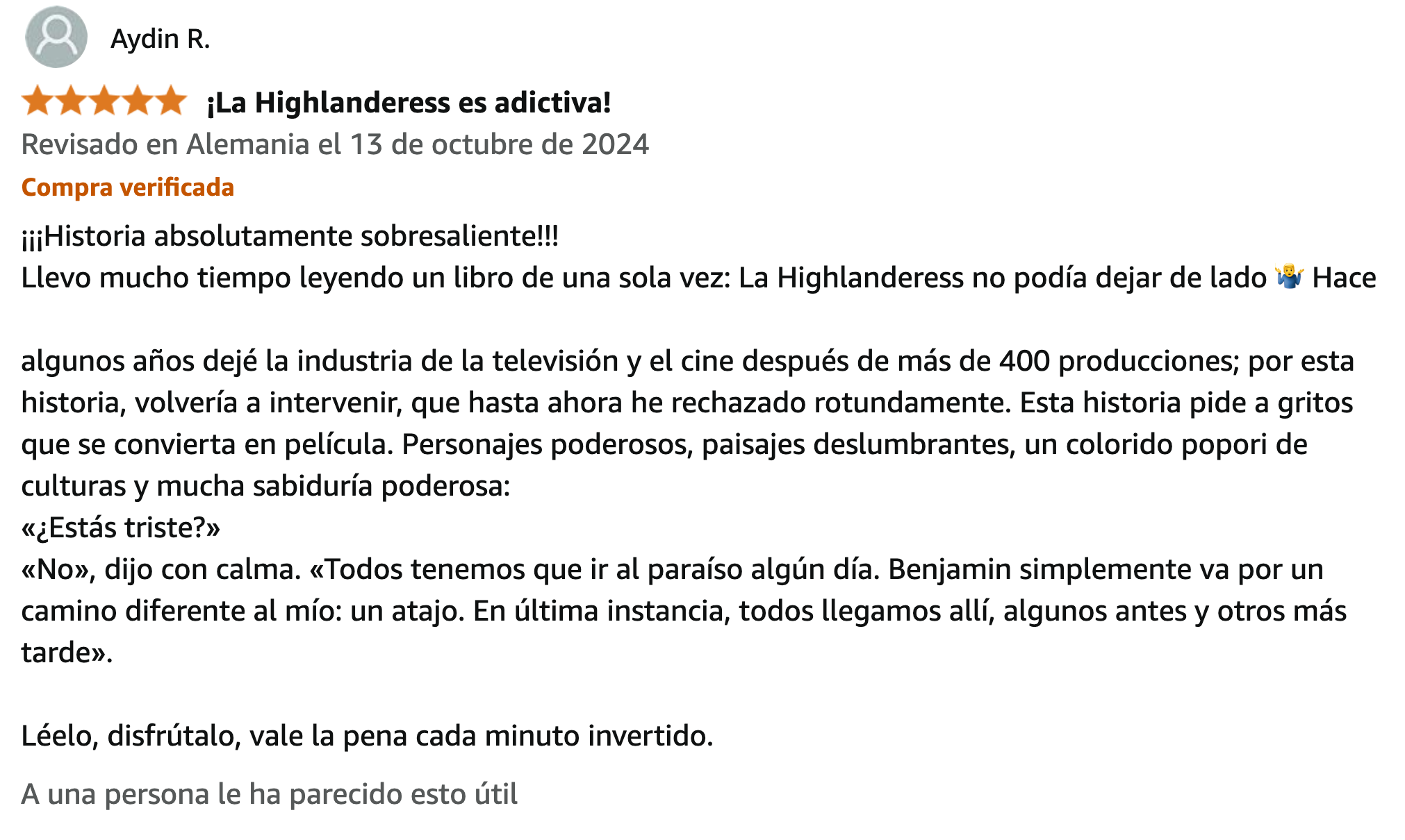 Reseña 22 de lectores de La Highlanderess